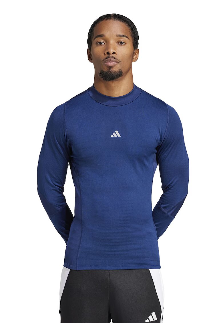 Adidas PERFORMANCE Bluza slim fit cu logo - Albastru inchis/Alb optic