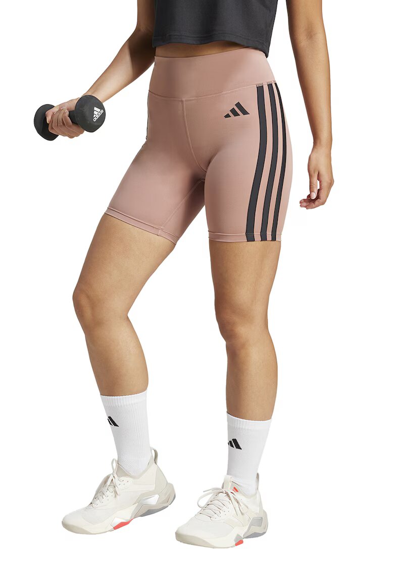 Adidas PERFORMANCE Colanti scurti cu talie inalta pentru fitness - Negru/Bej
