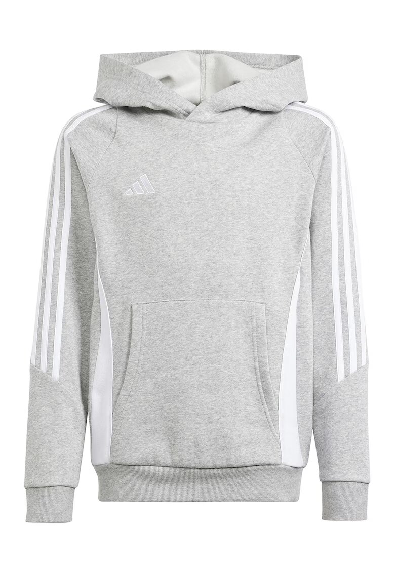Adidas PERFORMANCE Hanorac cu buzunare kangaroo - pentru fotbal - Alb/Gri deschis