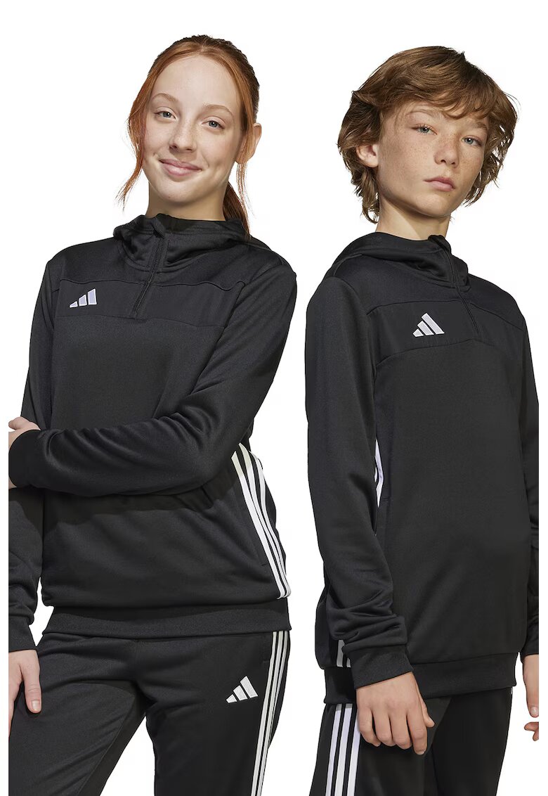 Adidas PERFORMANCE Hanorac cu fenta cu fermoar - pentru fotbal - Alb/Negru