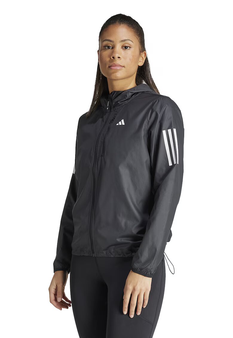 Adidas PERFORMANCE Jacheta cu logo contrastant pentru alergare - Negru