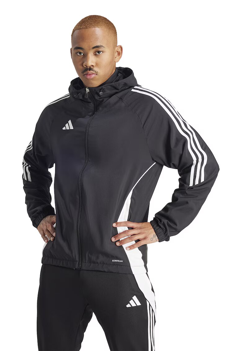 Adidas PERFORMANCE Jacheta cu maneci raglan - pentru fotbal Tiro 24 - Alb/Negru stins