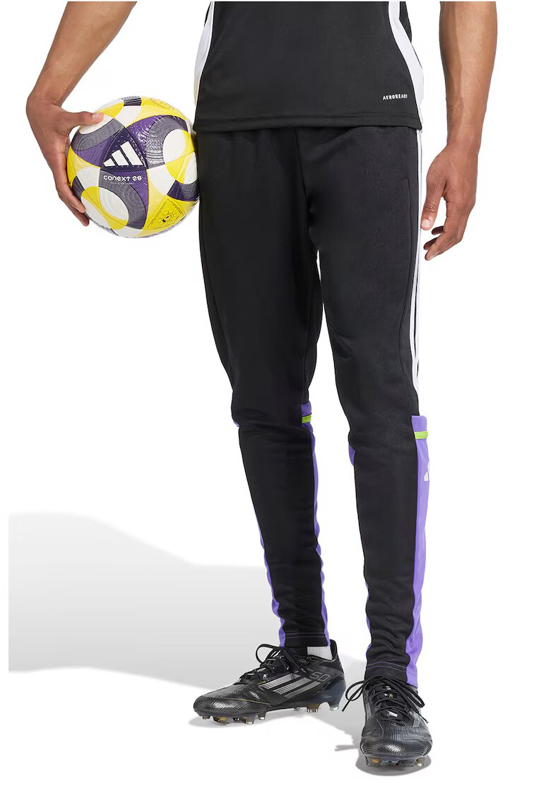 Adidas PERFORMANCE Pantaloni conici pentru fotbal Squadra 25 - Albastru pastel/Negru