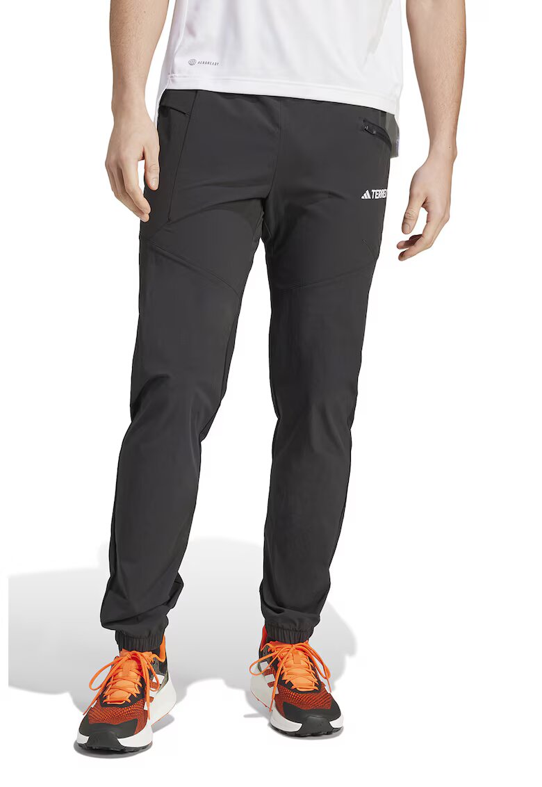 Adidas PERFORMANCE Pantaloni cu buzunare laterale pentru alergare - Negru