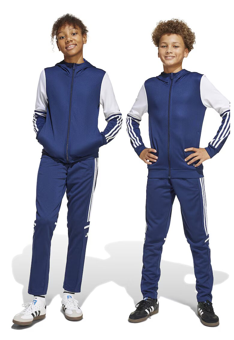 Adidas PERFORMANCE Pantaloni cu slituri cu fermoar - pentru fotbal - Alb/Albastru inchis
