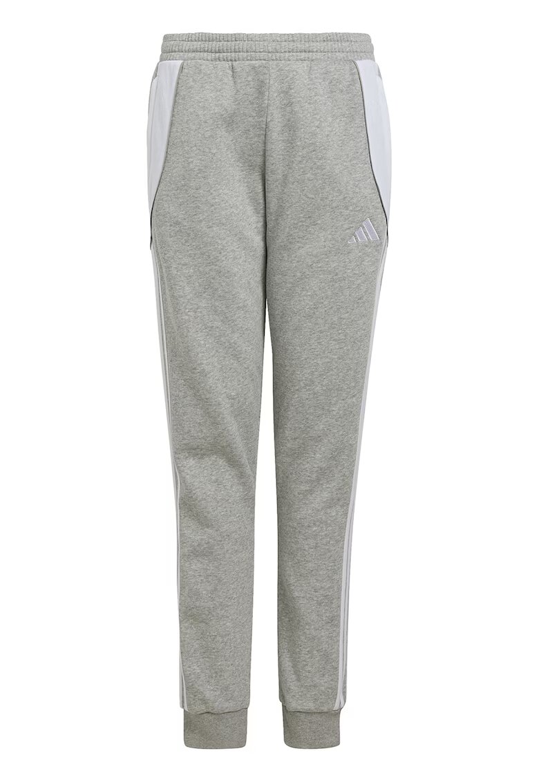 Adidas PERFORMANCE Pantaloni de trening din amestec de bumbac - pentru fotbal - Alb/Gri