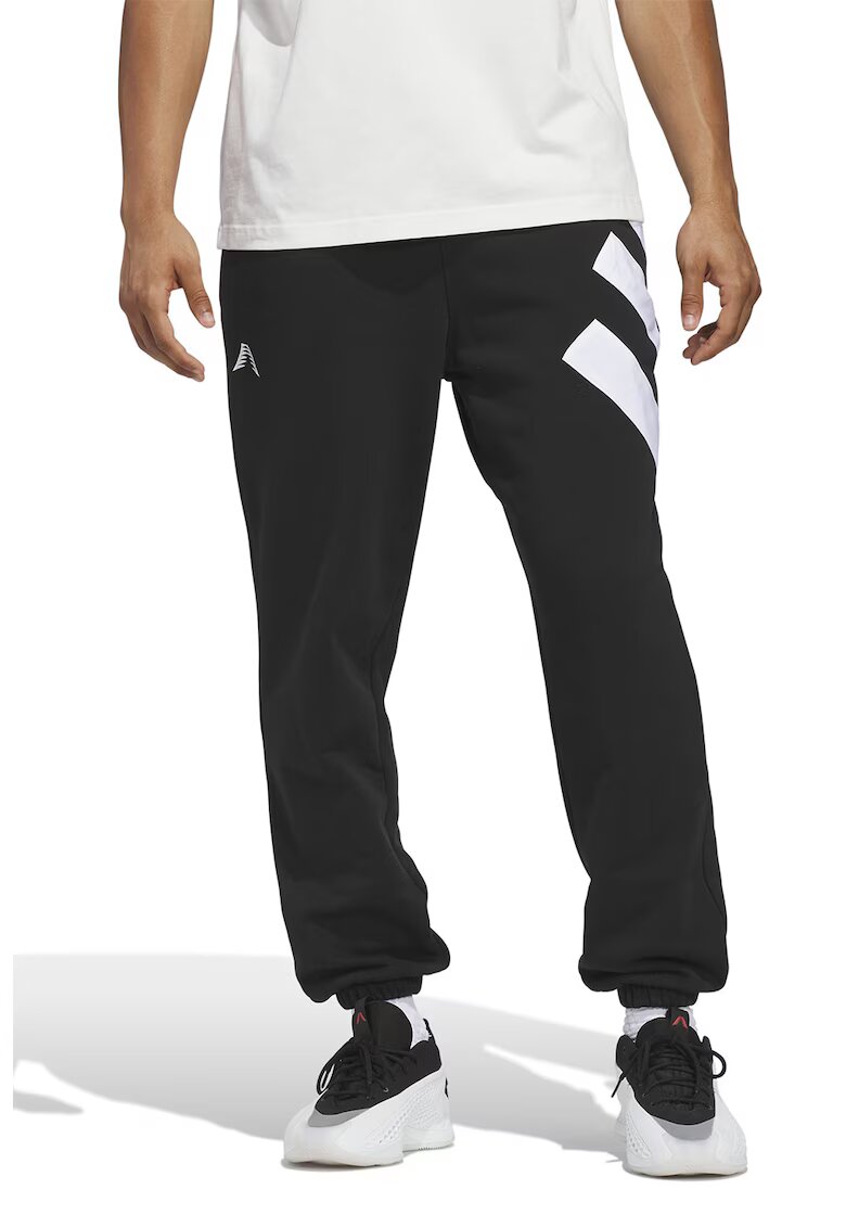 Adidas PERFORMANCE Pantaloni pentru baschet cu logo - Alb/Negru