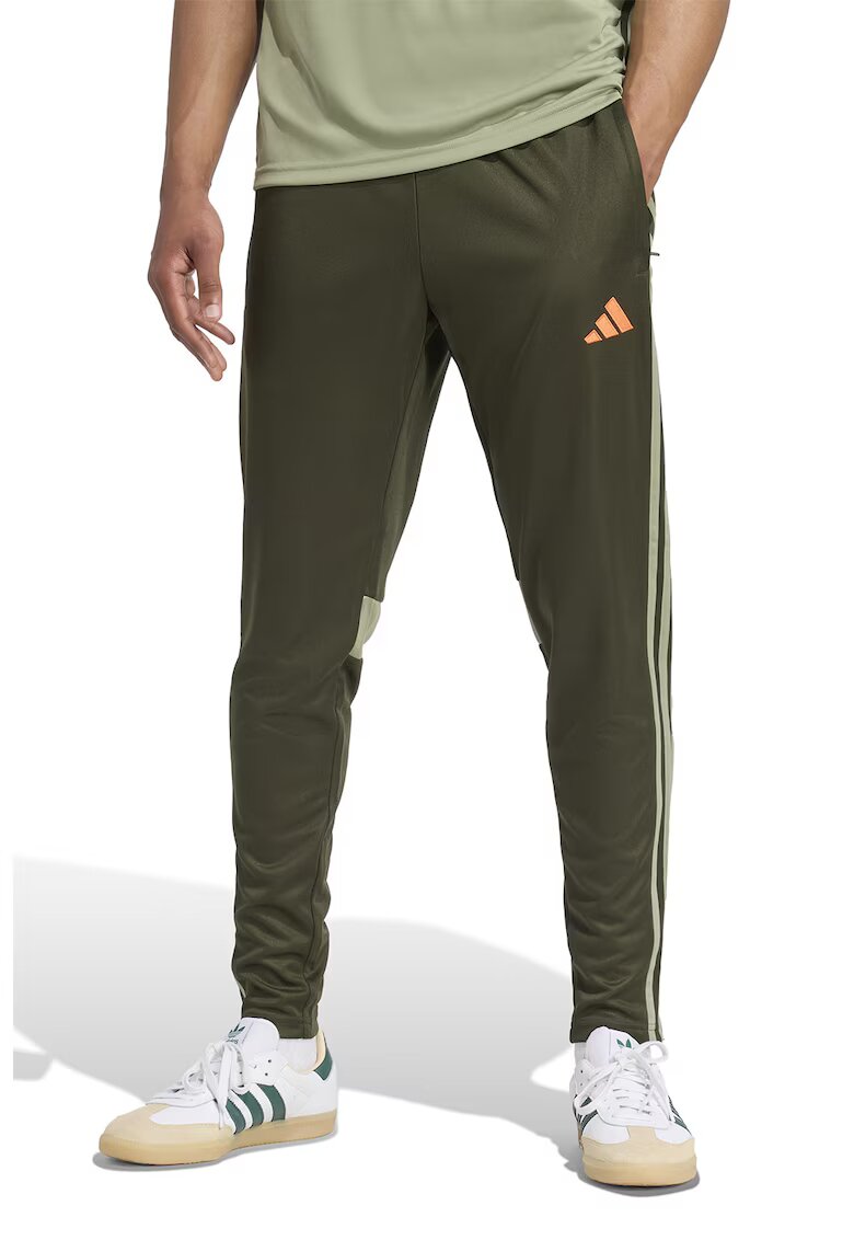 Adidas PERFORMANCE Pantaloni pentru fotbal cu slituri laterale - Kaki pal