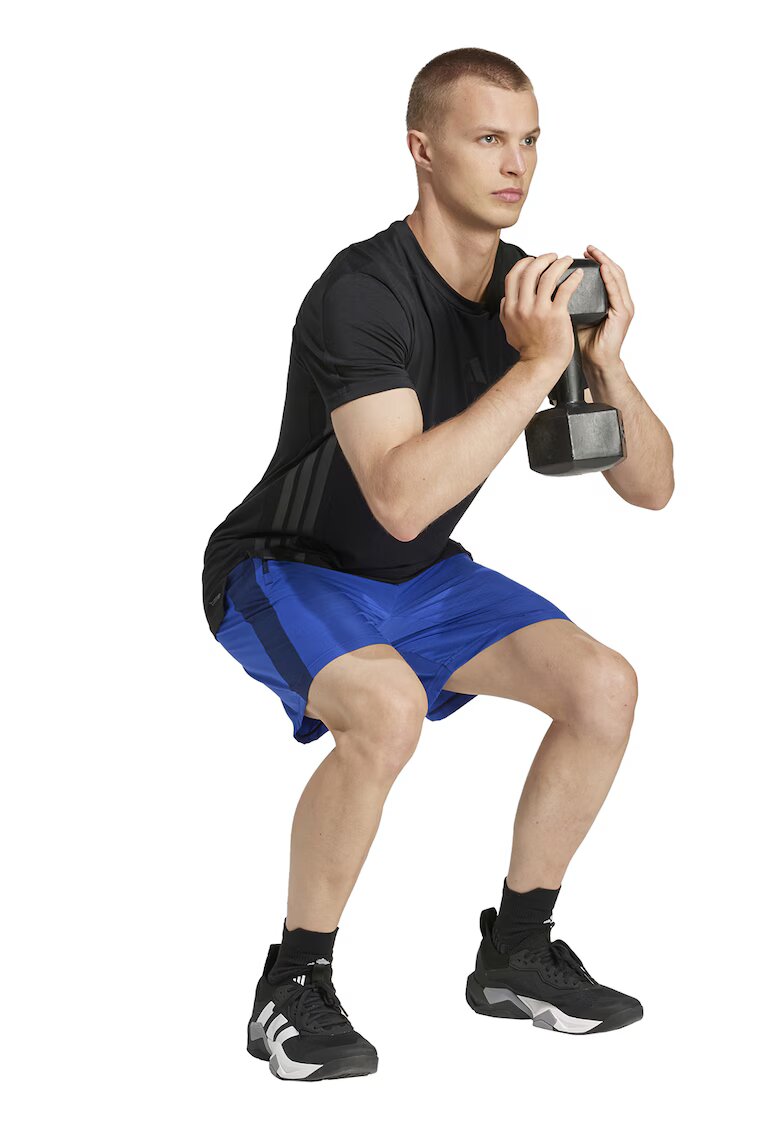 Adidas PERFORMANCE Pantaloni scurti cu buzunare cu fermoar pentru fitness - Albastru/Bleumarin