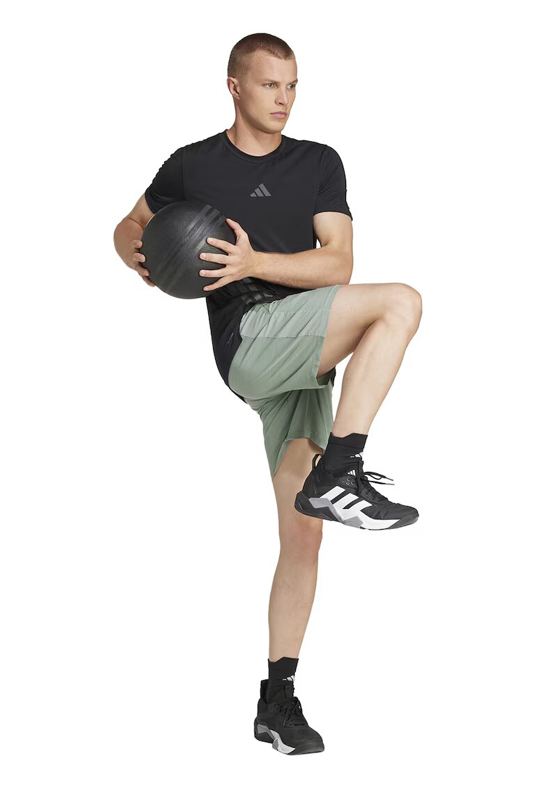Adidas PERFORMANCE Pantaloni scurti cu buzunare cu fermoar pentru fitness - Gri cenusiu