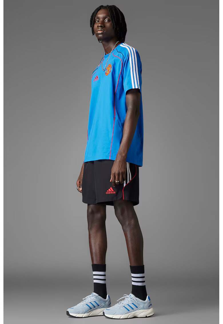 Adidas PERFORMANCE Pantaloni scurti cu logo contrastant pentru fotbal - Rosu/Alb/Negru