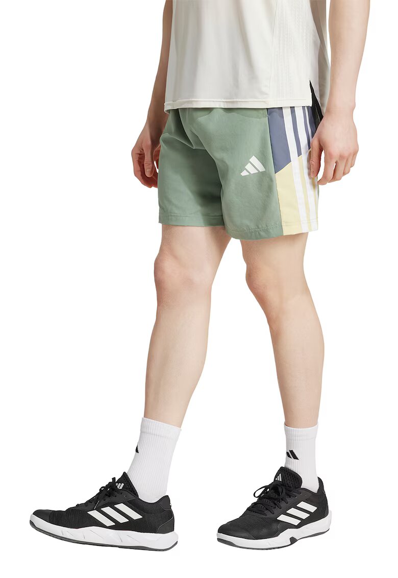 Adidas PERFORMANCE Pantaloni scurti cu logo - pentru antrenament - Galben pal/Verde deschis