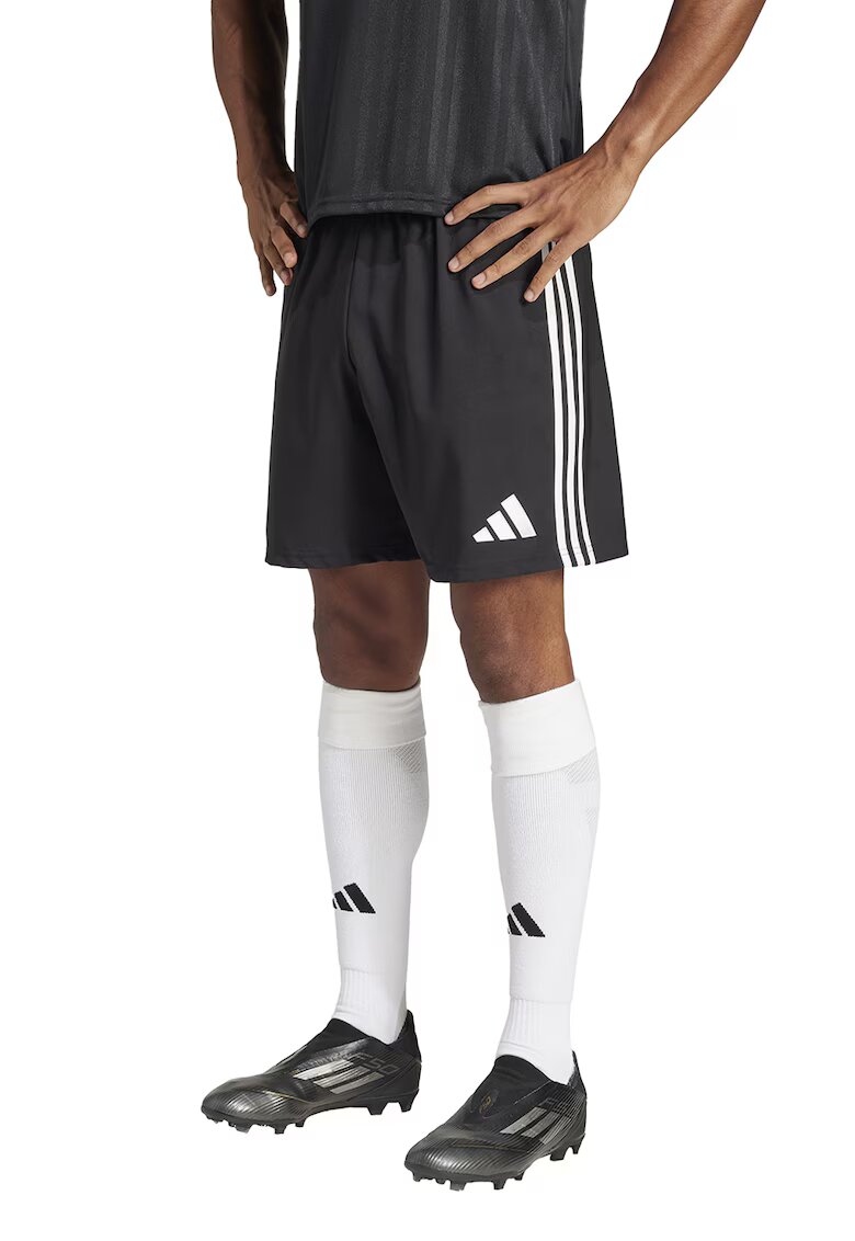 Adidas PERFORMANCE Pantaloni scurti cu logo pentru fotbal - Negru stins/Alb murdar