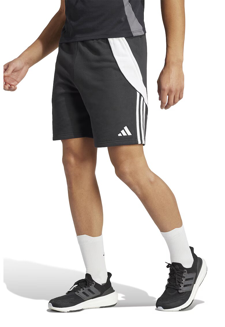 Adidas PERFORMANCE Pantaloni scurti din amestec de bumbac pentru fotbal TIRO24 - Alb/Negru