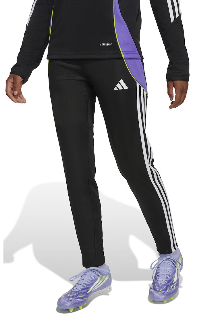 Adidas PERFORMANCE Pantaloni slim fit pentru fotbal TIRO24 - Alb/Negru/Lila