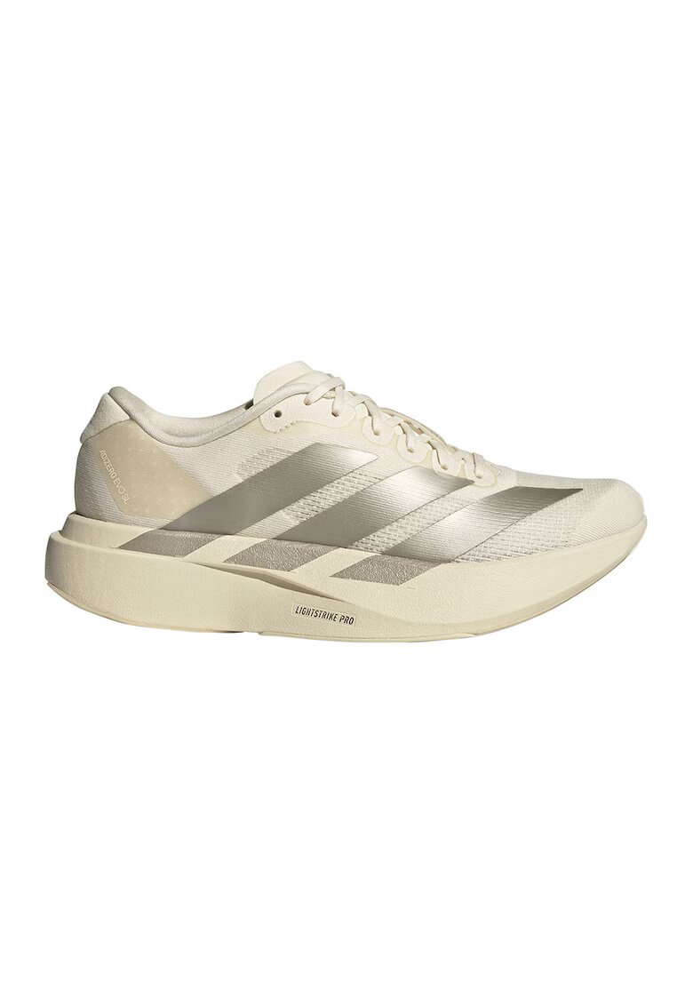 Adidas PERFORMANCE Pantofi Adizero EVO din material textil cu logo metalizat - pentru alergare - Bej