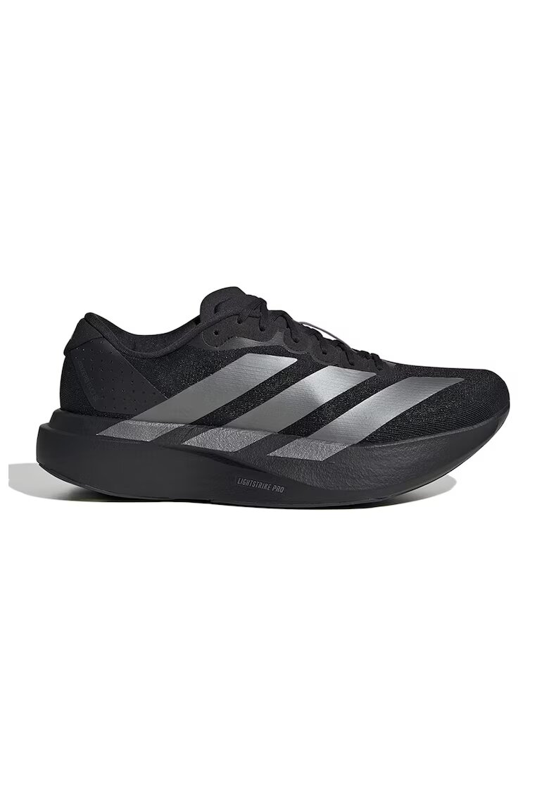 Adidas PERFORMANCE Pantofi Adizero EVO din material textil cu logo metalizat - pentru alergare - Negru/Argintiu