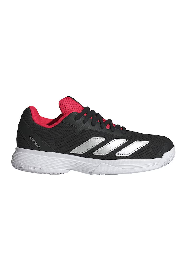 Adidas PERFORMANCE Pantofi Courtflash cu logo pentru tenis - Negru/Rosu vermillion/Argintiu
