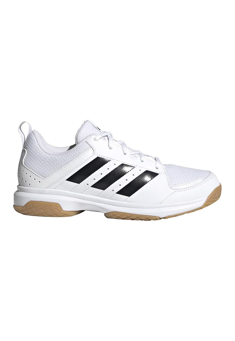 Adidas PERFORMANCE Pantofi de piele ecologica cu garnituri de plasa pentru baseball Ligra 7 - Alb/Negru