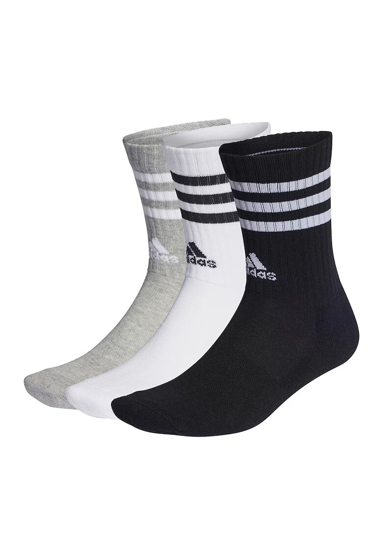 Adidas PERFORMANCE Set de sosete lungi unisex - 3 perechi - Alb/Negru/Gri deschis