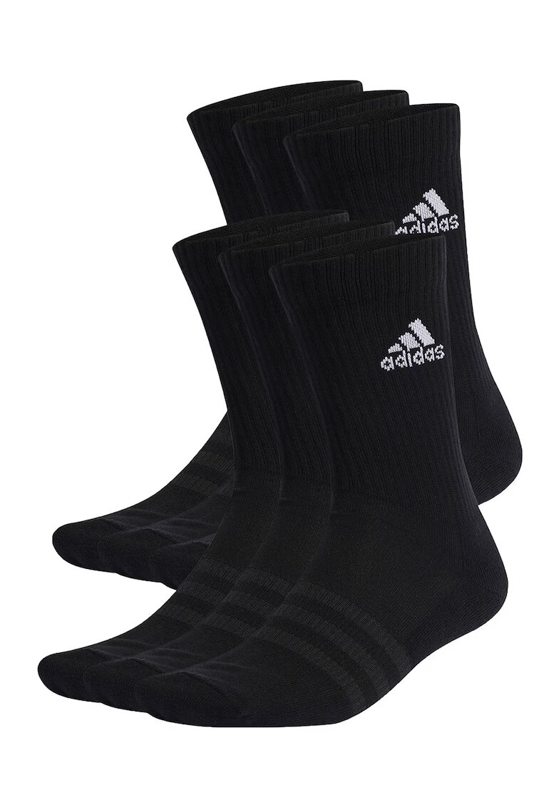 Adidas PERFORMANCE Set de sosete lungi unisex - cu amortizare- 6 perechi - Negru