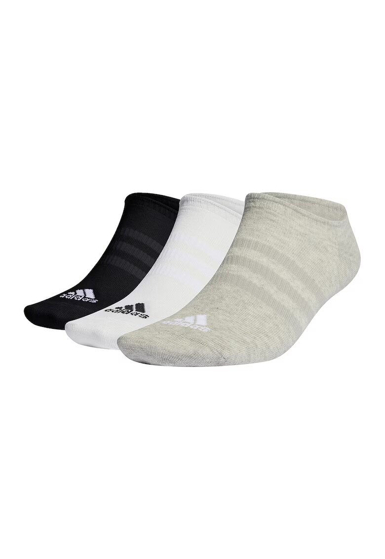 Adidas PERFORMANCE Set de sosete pana la glezna - unisex - 3 perechi - Alb/Negru/Maro nisip