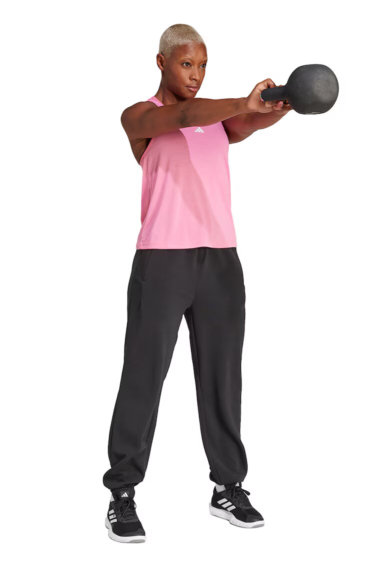 Adidas PERFORMANCE Top cu decupaj pe partea din spate - pentru fitness - Roz pastel/Alb optic