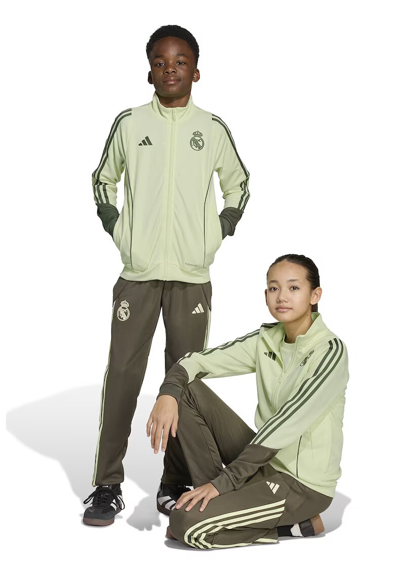 Adidas PERFORMANCE Trening cu buzunare si logo pentru fotbal Real Madrid - Kaki/Verde deschis