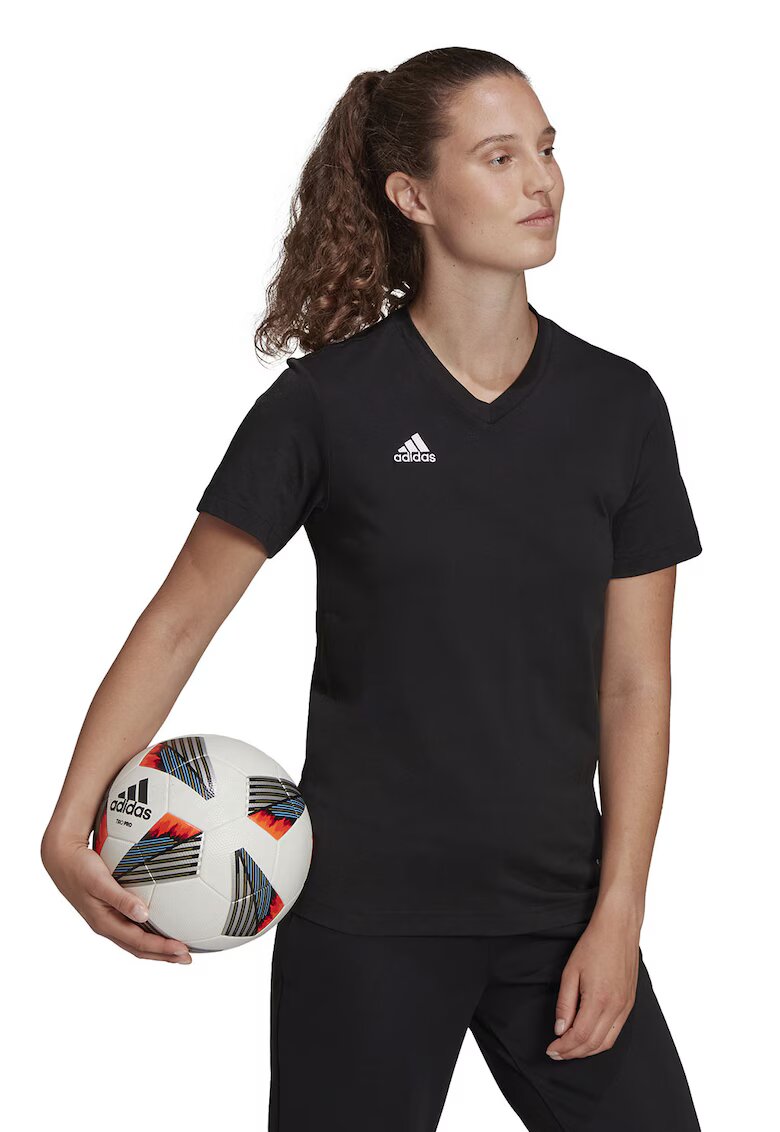 Adidas PERFORMANCE Tricou cu decolteu in V - pentru fotbal - Negru