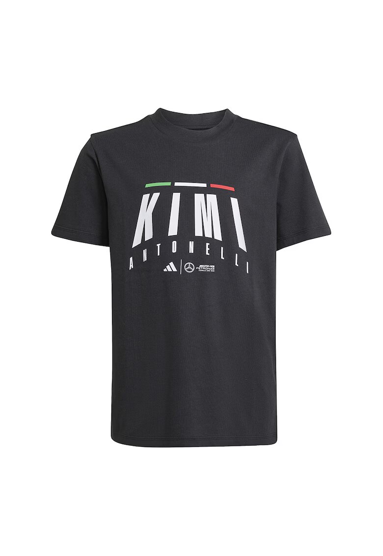 Adidas PERFORMANCE Tricou cu decolteu la baza gatului si imprimeu text Motor Sport - Alb/Verde/Negru stins