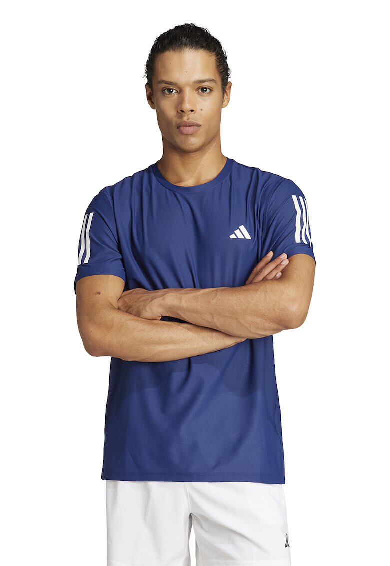 Adidas PERFORMANCE Tricou cu decolteu rotund pentru alergare - Albastru inchis