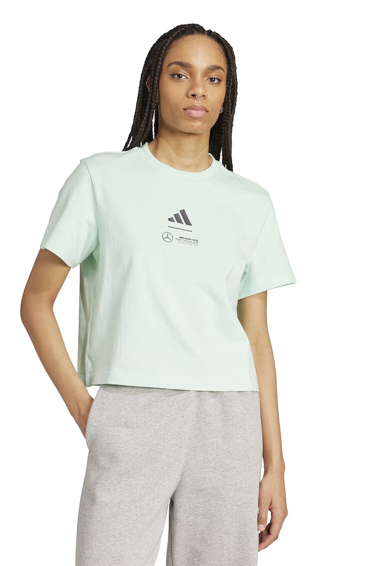 Adidas PERFORMANCE Tricou cu logo pentru antrenament - Verde pal