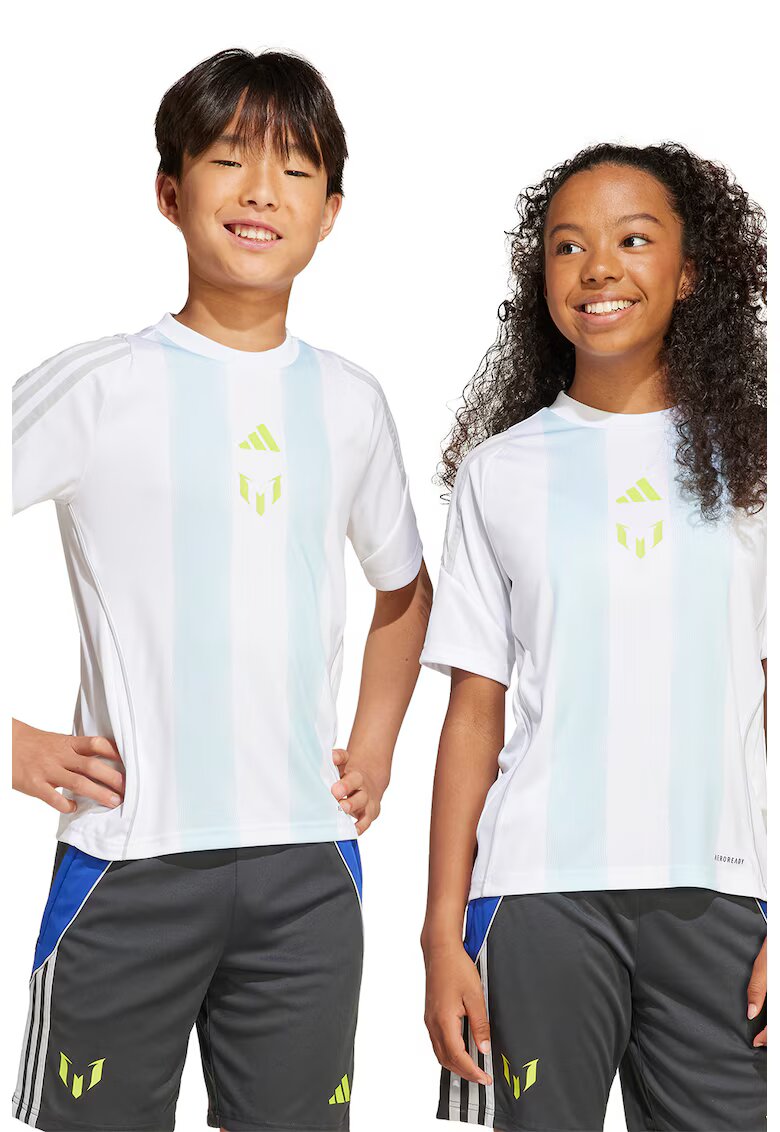 Adidas PERFORMANCE Tricou cu model pentru fotbal Messi - Alb/Albastru glaciar