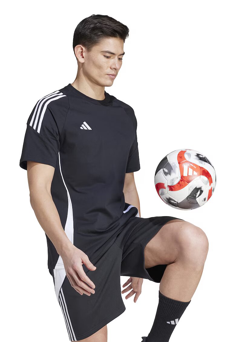 Adidas PERFORMANCE Tricou din bumbac pentru fotbal Tiro24 - Alb/Negru