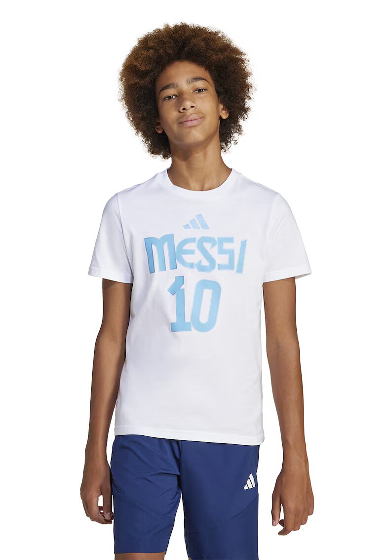 Adidas PERFORMANCE Tricou pentru fotbal Messi - Alb/Albastru deschis