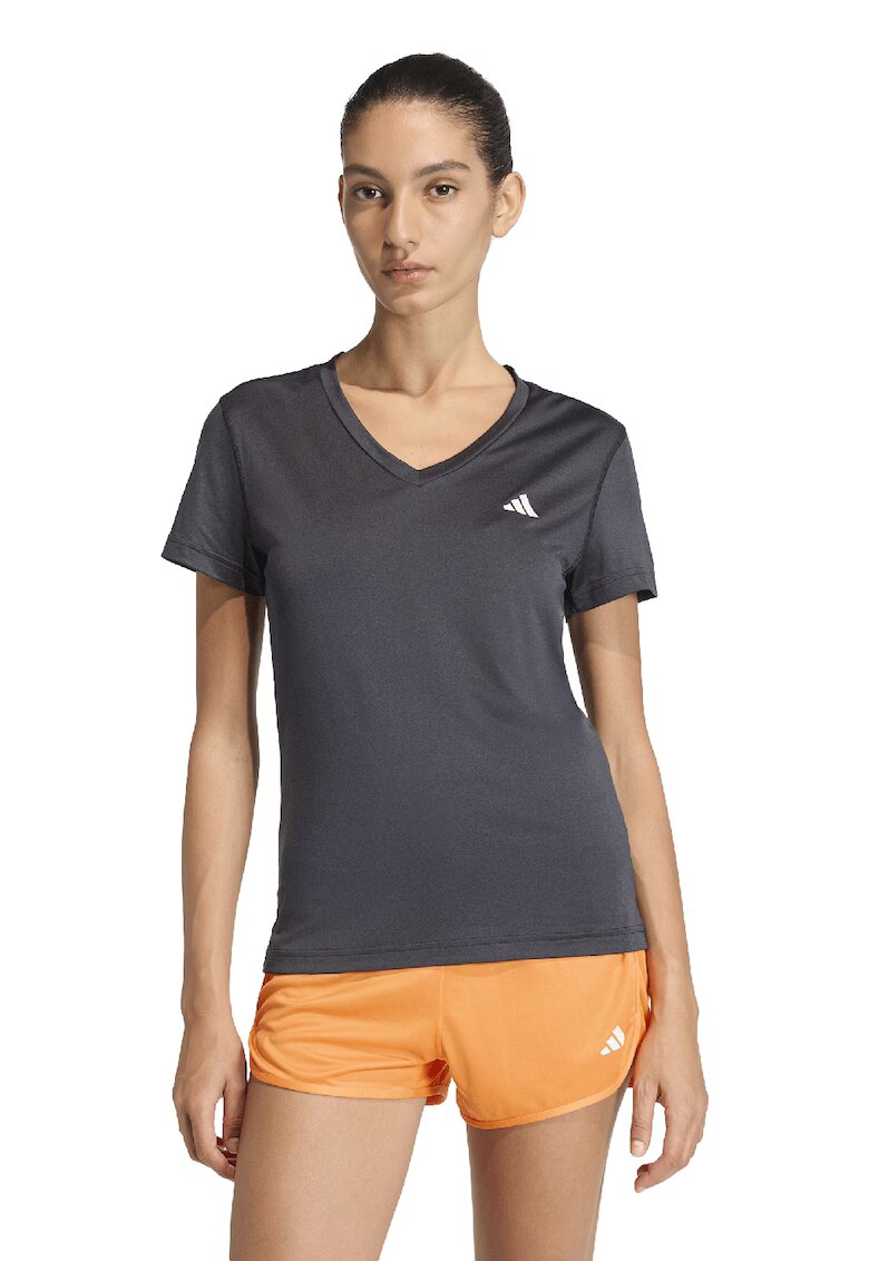 Adidas PERFORMANCE Tricou slim fit cu decolteu in V - pentru fitness Essentials - Negru