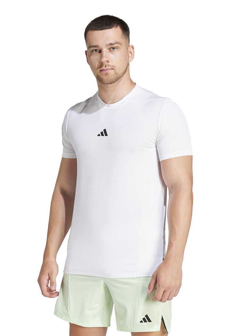 Adidas PERFORMANCE Tricou slim fit pentru fitness D4T - Alb optic