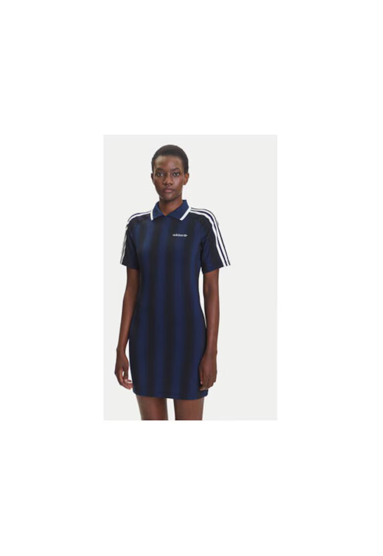 adidas Rochie scurta din poliester cu guler polo si logo
