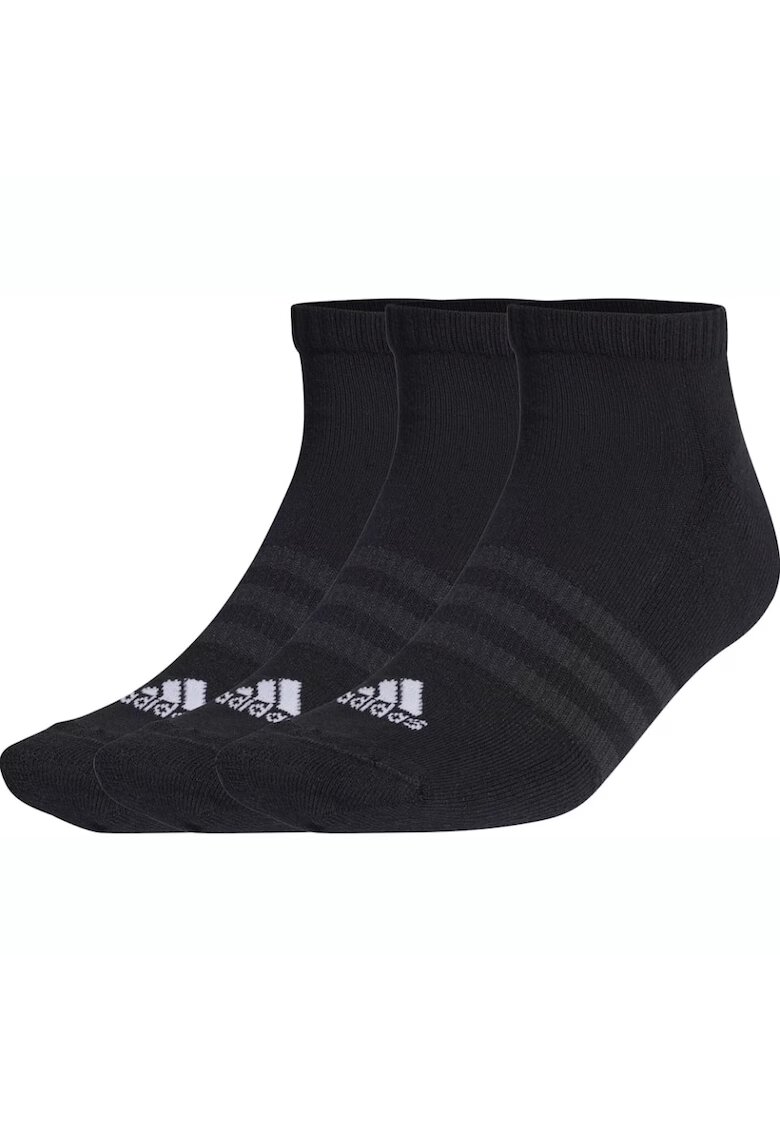 adidas Set 3 perechi sosete Cushioned Low-Cut - Negru