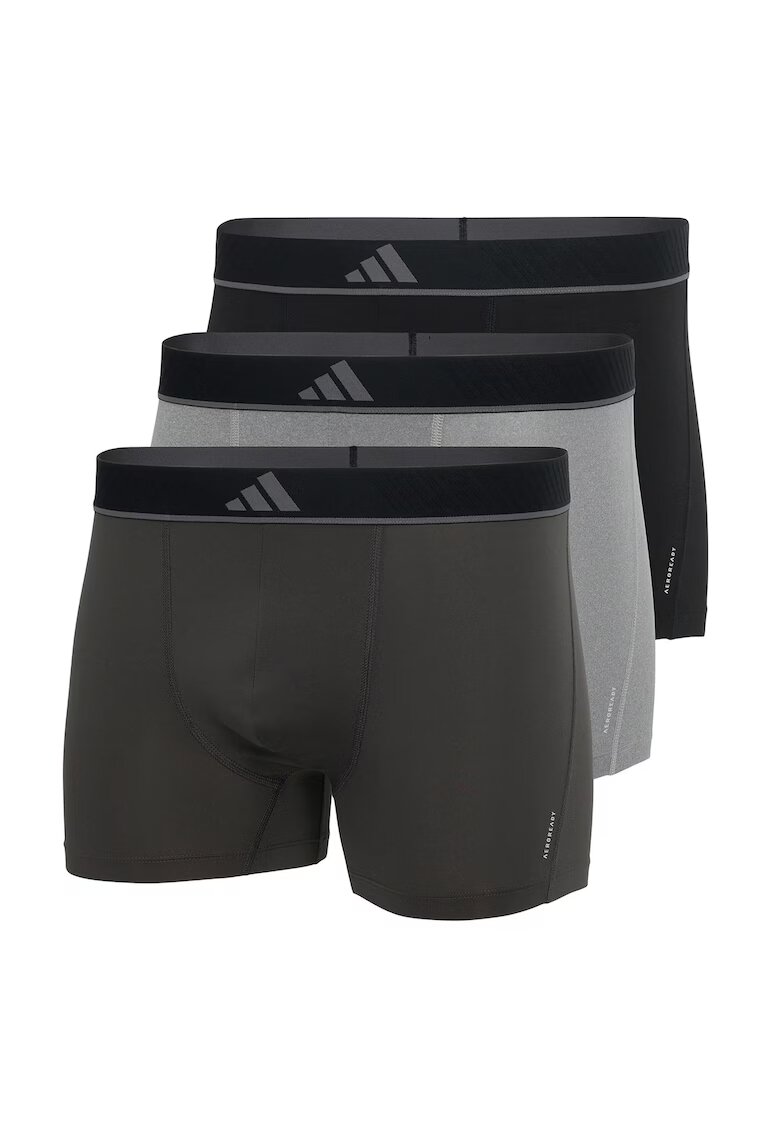 adidas Set de boxeri cu logo - 3 perechi - Negru/Gri
