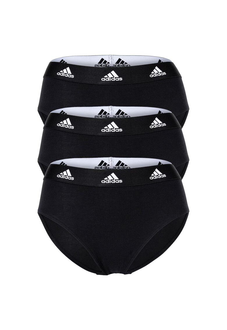 adidas Set de chiloti hipster cu banda elastica - 3 perechi - Negru