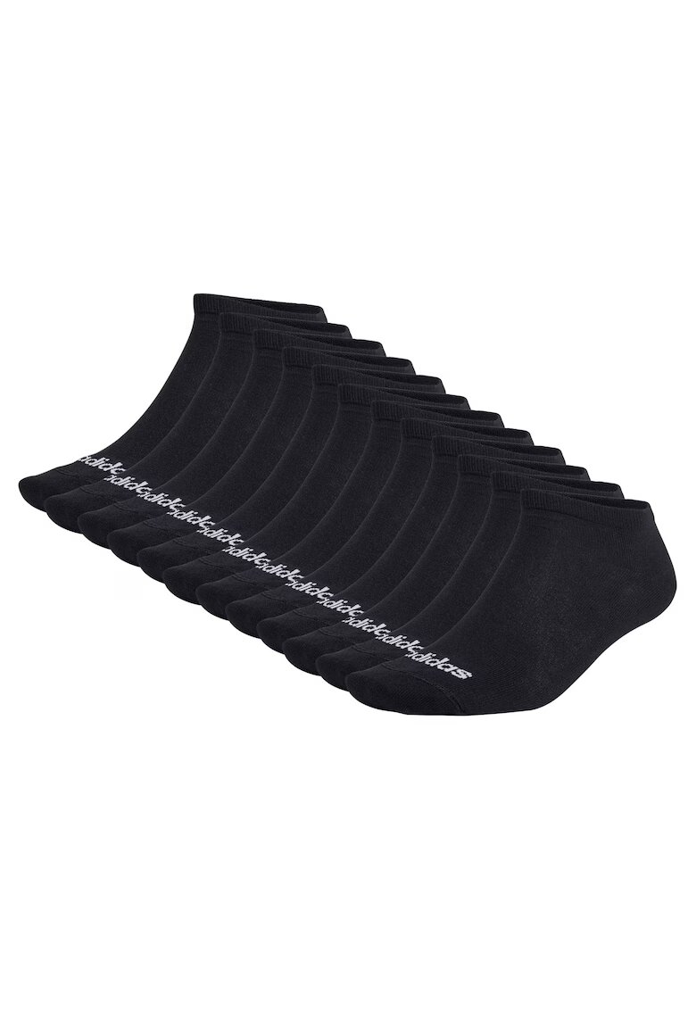 adidas Set de sosete scurte unisex - 12 perechi - Negru