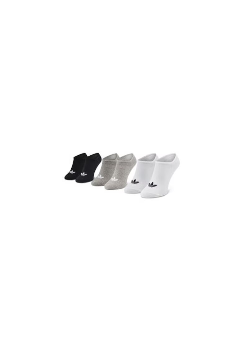 adidas Set de sosete scurte unisex - cu logo - 3 perechi