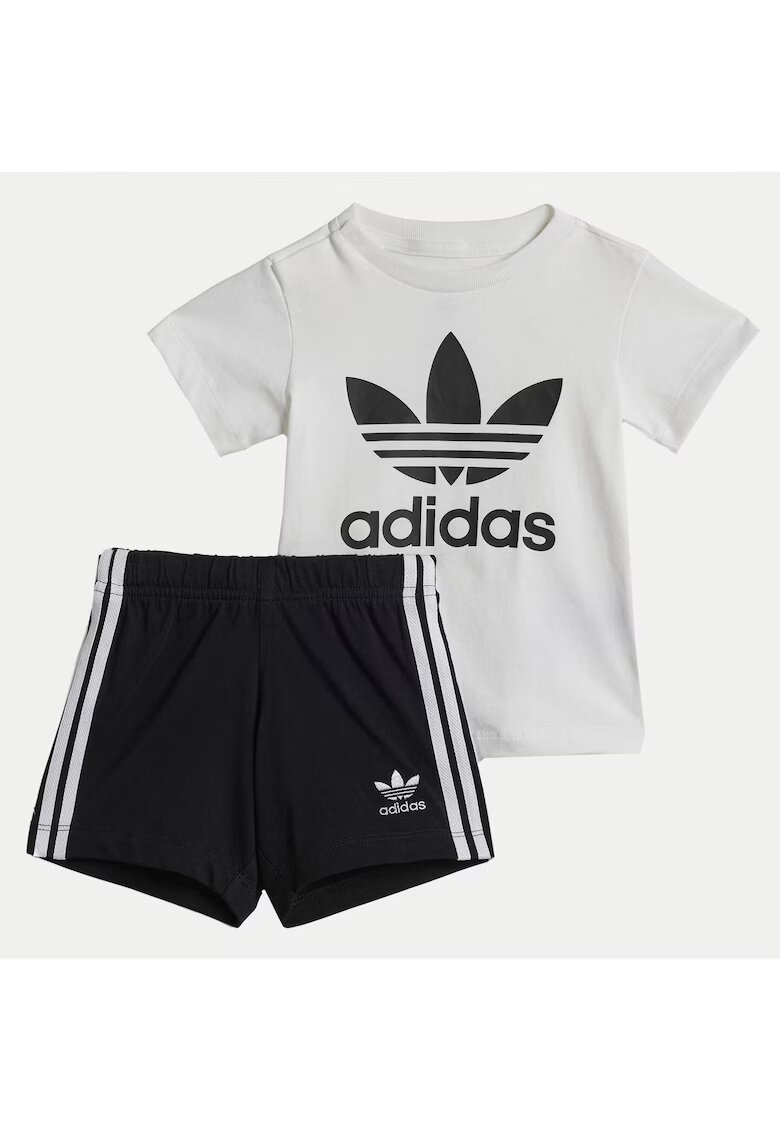 adidas Set de tricou si pantaloni scurti cu imprimeu logo - 2 piese