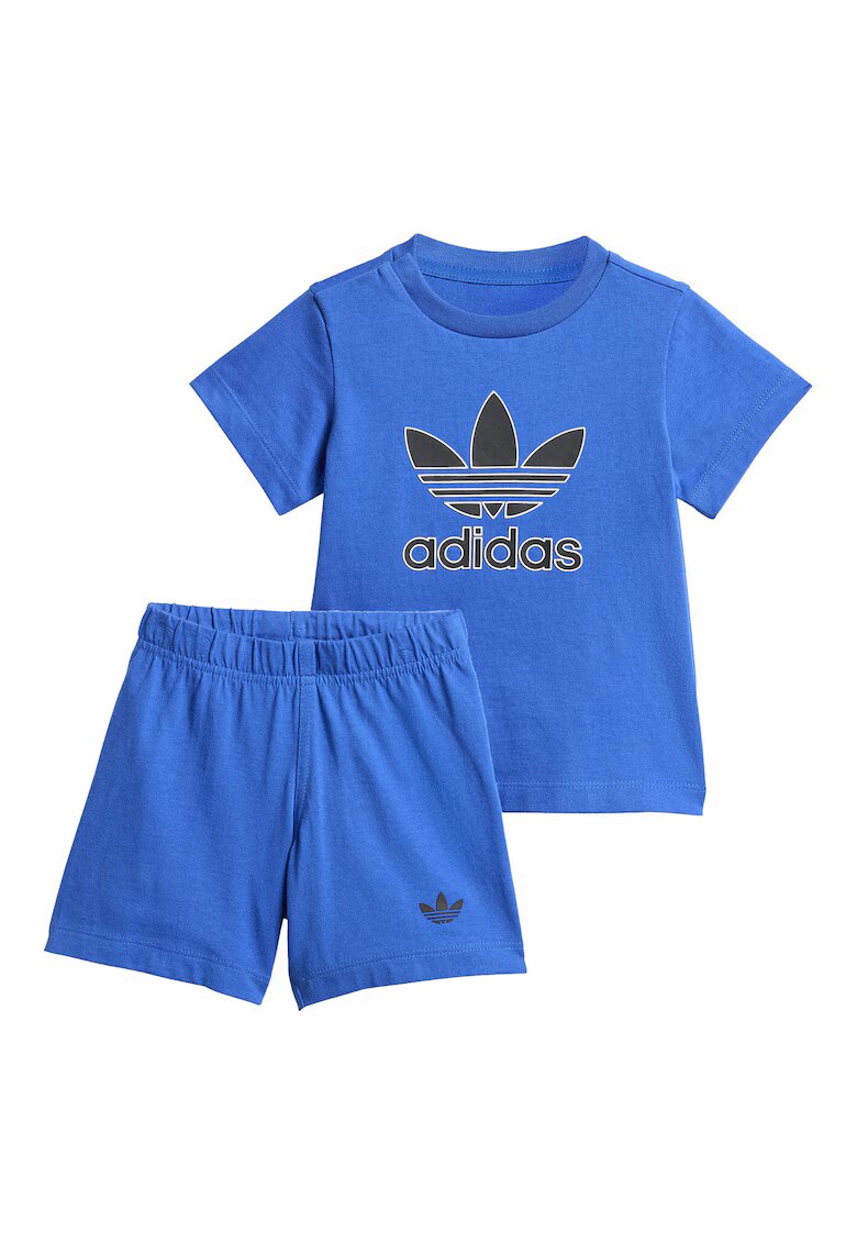 adidas Set de tricou si pantaloni scurti din bumbac cu logo