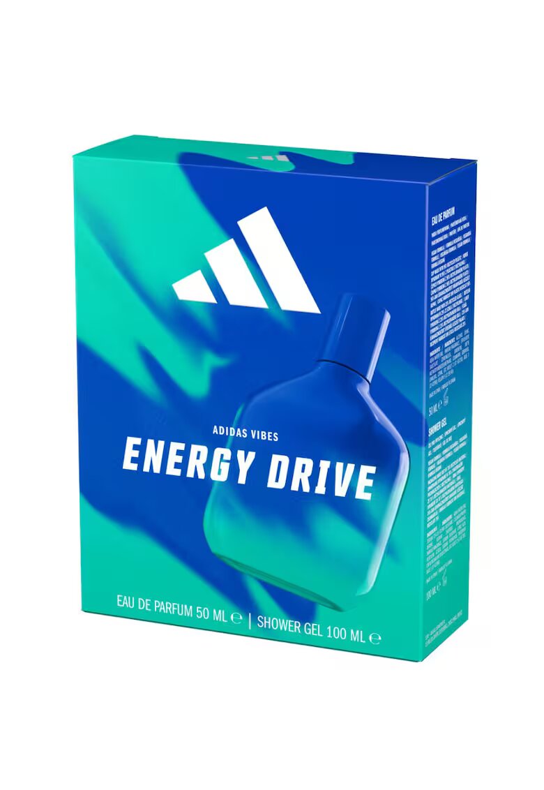adidas Set Vibes Energy Drive: Apa de Toaleta 50 ml + Gel de dus 100 ml