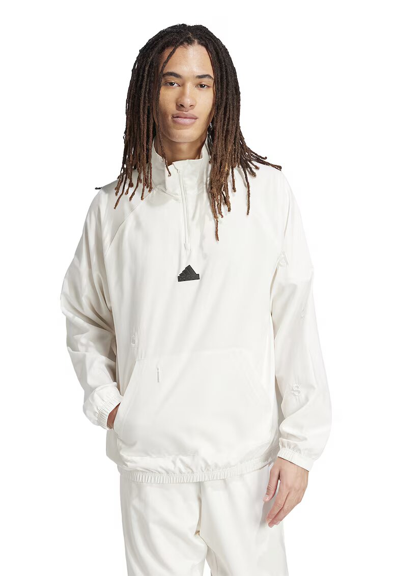 ADIDAS SPORTSWEAR Bluza de trening cu fenta cu fermoar - Alb murdar