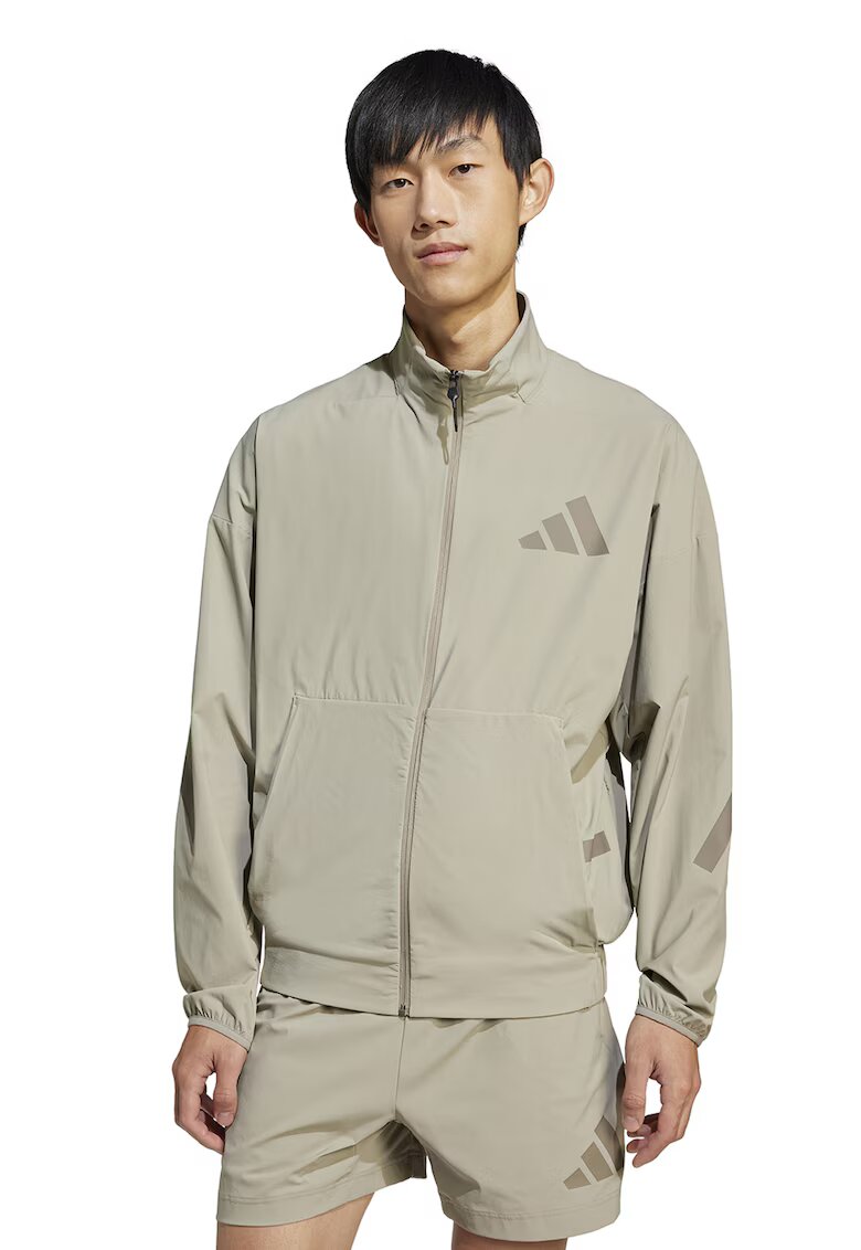 ADIDAS SPORTSWEAR Bluza de trening cu fermoar si buzunare laterale - Grej