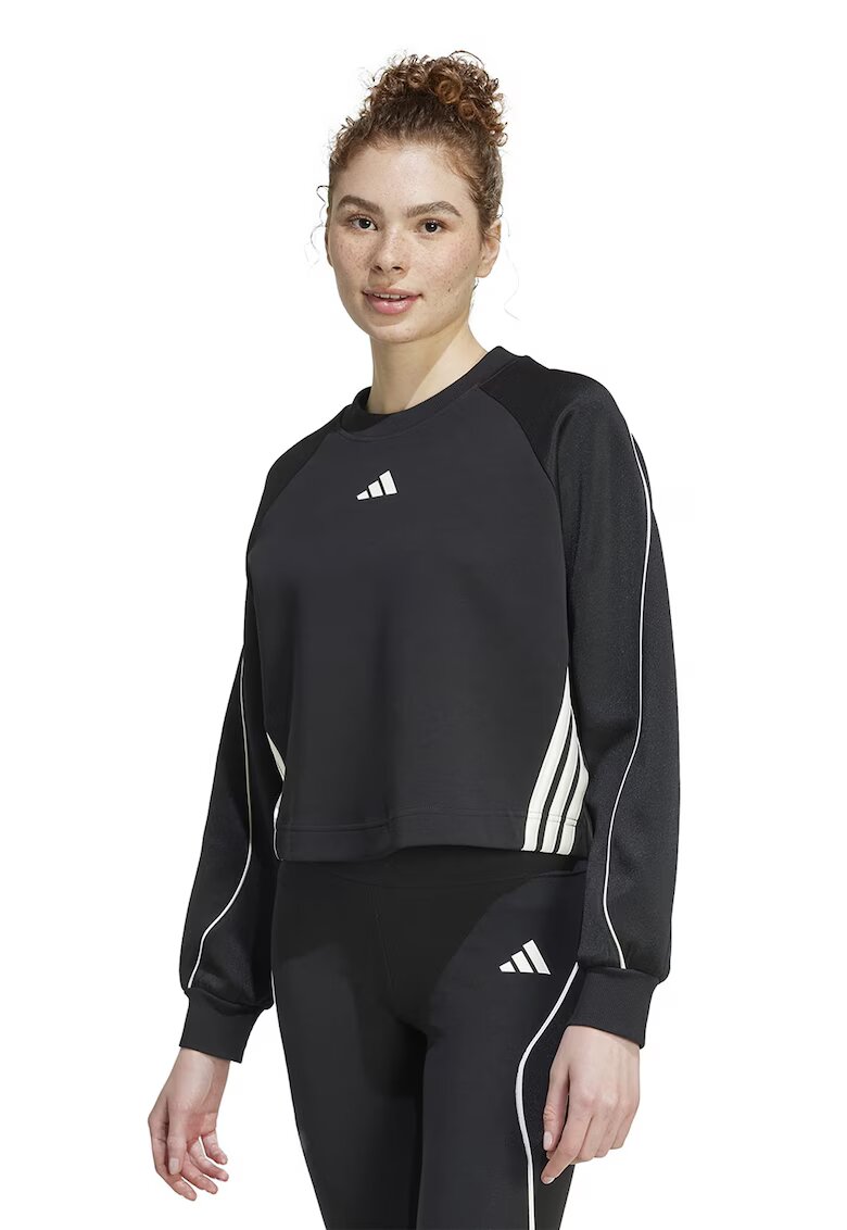 ADIDAS SPORTSWEAR Bluza de trening cu maneci raglan Stadium - Negru stins/Alb murdar