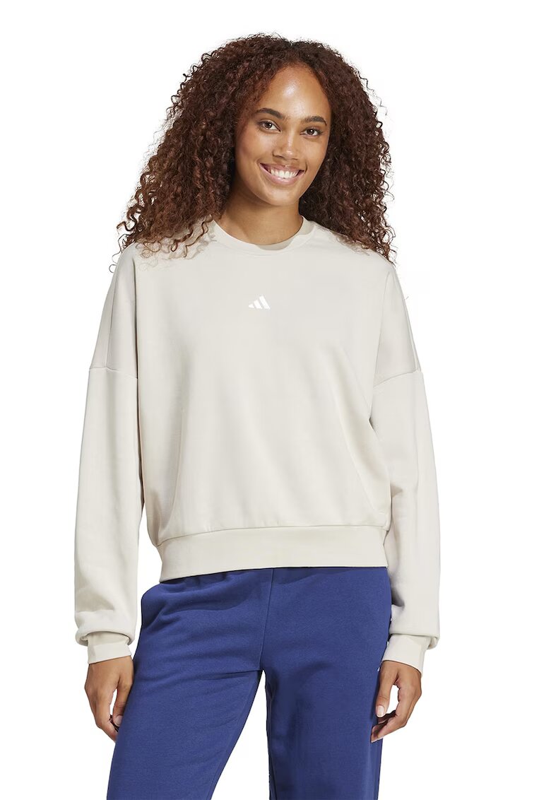 ADIDAS SPORTSWEAR Bluza de trening lejera cu captuseala calduroasa - Alb murdar